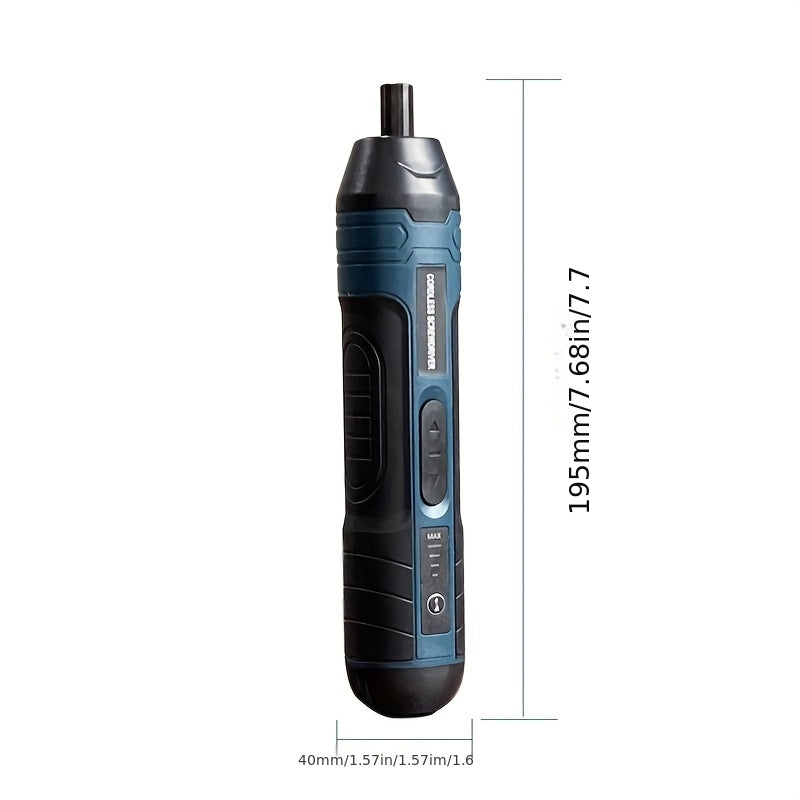 1 Set of Torque-adjustable Straight Handle 3.6V Electric Screwdriver, Small Multi-functional Disassembly and Tightening Screwdriver with Lithium Battery