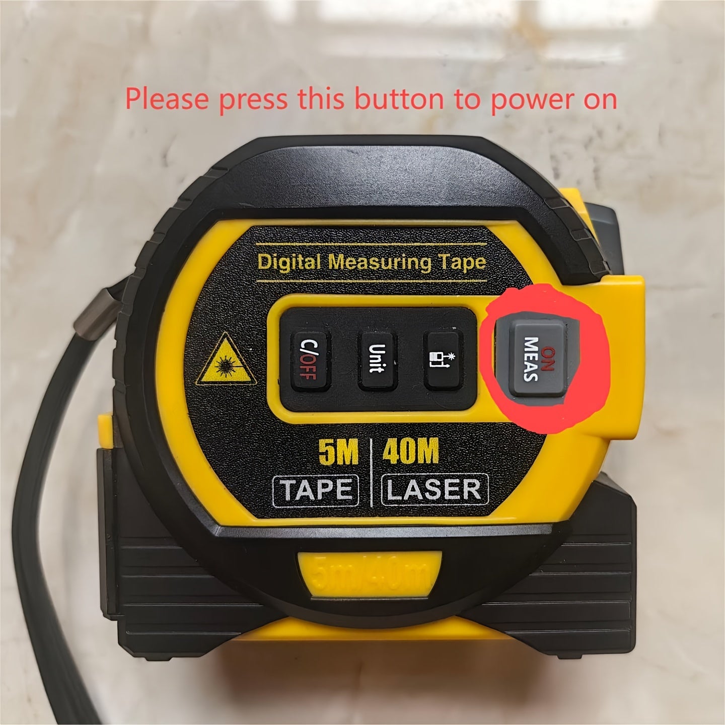 MIGPRC High-Precision Laser Rangefinder & Steel Tape Measure - Non-Waterproof, Alkaline Battery Powered
