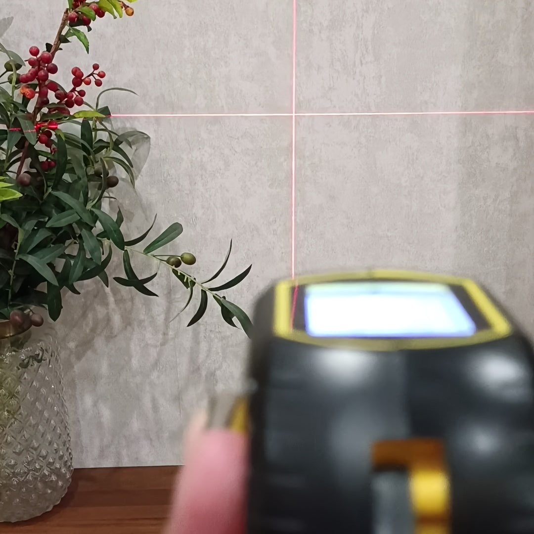 MIGPRC High-Precision Laser Rangefinder & Steel Tape Measure - Non-Waterproof, Alkaline Battery Powered