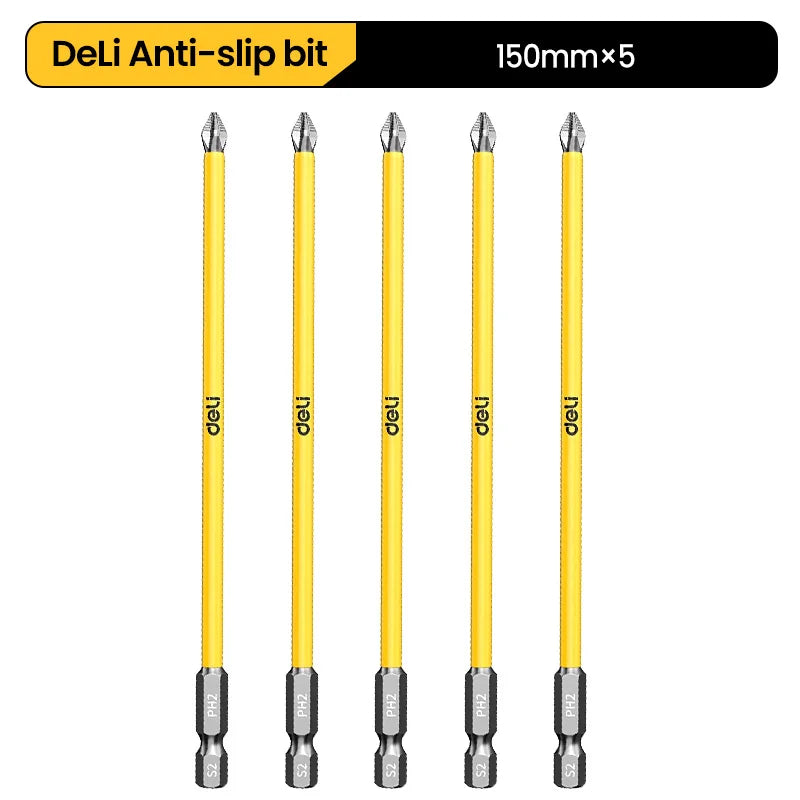 Anti-Slip and Shock-Proof Bits Screwdriver Bits High Hardness Strong Magnetic 25/50/65/70/90/150mm PH2 Screwdriver Set
