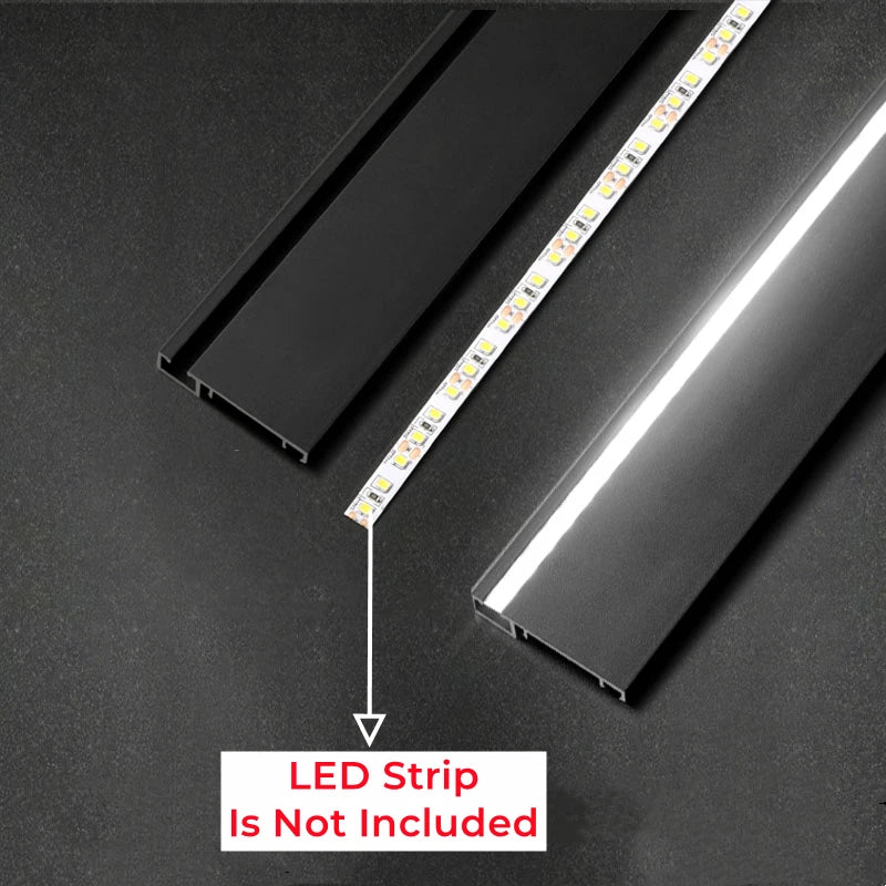 LED Aluminium Profile Baseboard 50/78mm 0.5M/1M Customized Hard Bar Light Suface Mounted Skirting Channel Linear Led lights