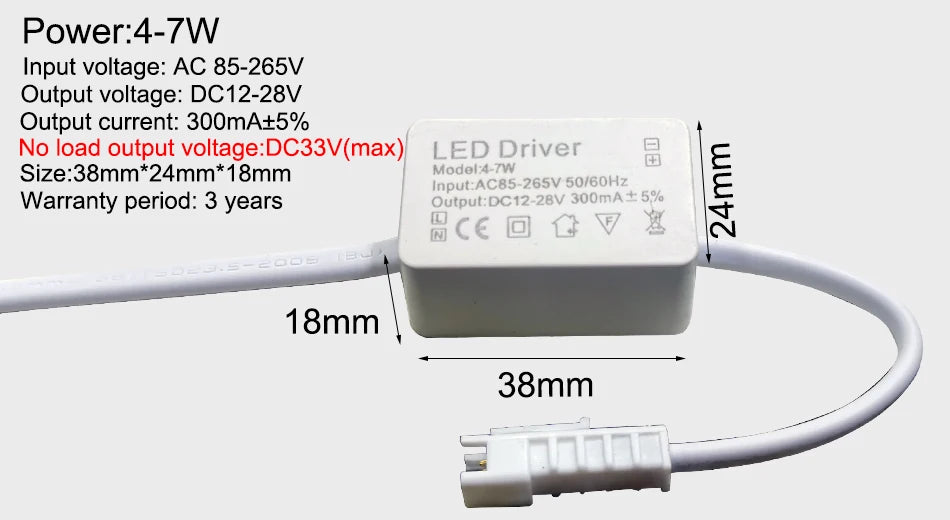 LED Driver 300mA 1W 3W 5W 7W 12W 18W 20W 25W 36W For LEDs Power Supply Unit AC85-265V Lighting Transformers For LED Power Lights