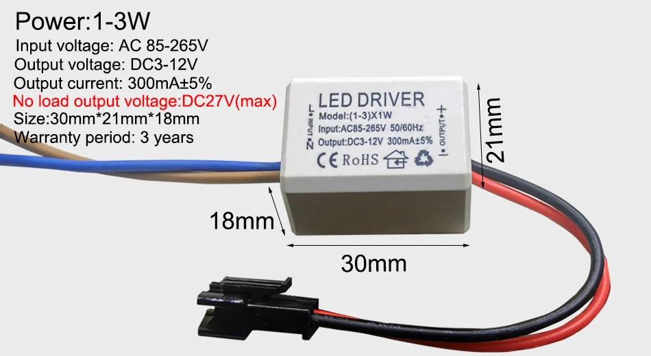 LED Driver 300mA 1W 3W 5W 7W 12W 18W 20W 25W 36W For LEDs Power Supply Unit AC85-265V Lighting Transformers For LED Power Lights