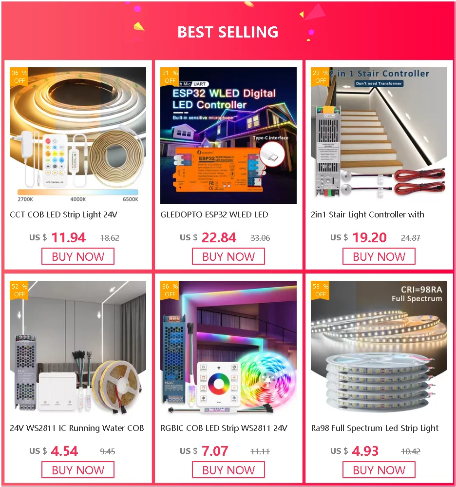 LED Strip Aluminum Profile 50CM Recessed Surface Mounted Aluminium Channel with Diffuser PC Cover for 8mm 10mm Linear Lighting