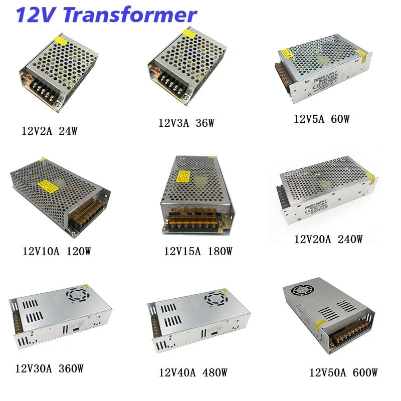 Transformers 220v 110v 12V 5V 24V Power Supply 5 12 24 36 V 1A 2A 3A 5A 6A 8A 10A 15A 20A Transformers For LED Driver LED Strip