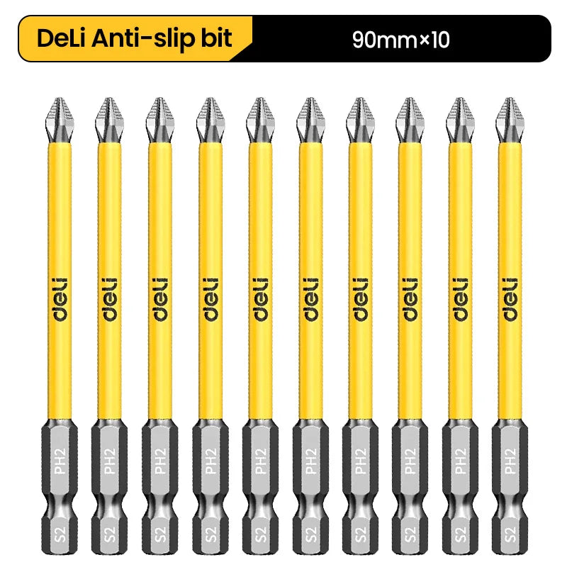 Anti-Slip and Shock-Proof Bits Screwdriver Bits High Hardness Strong Magnetic 25/50/65/70/90/150mm PH2 Screwdriver Set