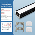 LED Strip Aluminum Profile 50CM Recessed Surface Mounted Aluminium Channel with Diffuser PC Cover for 8mm 10mm Linear Lighting