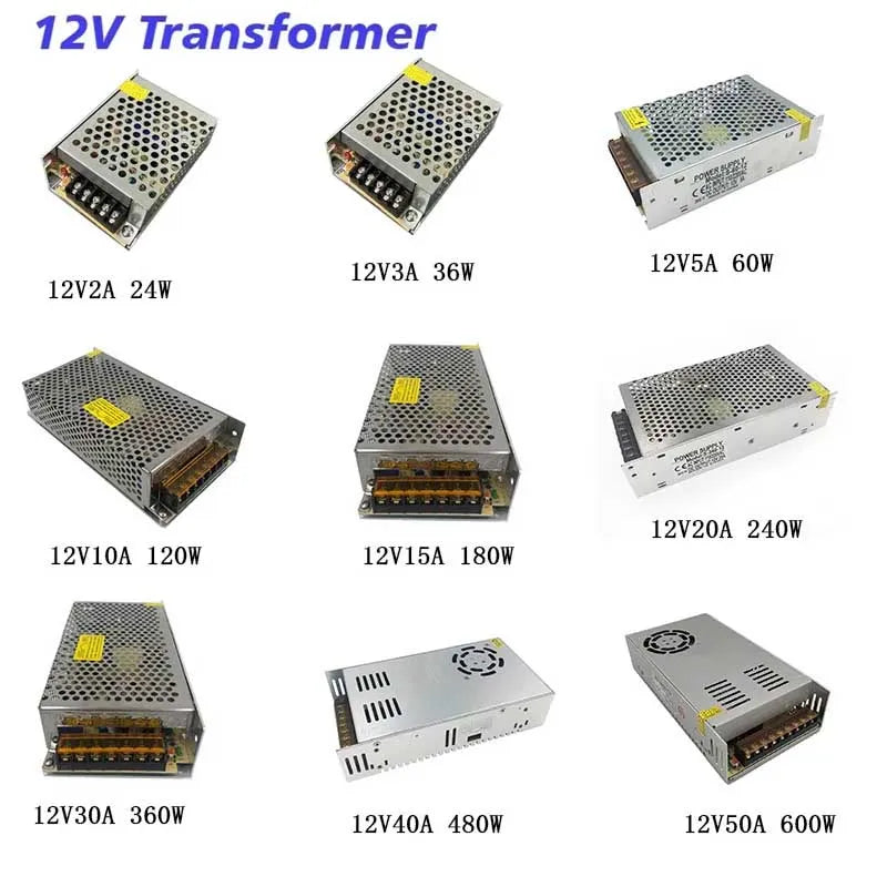 Transformers 220v 110v 12V 5V 24V Power Supply 5 12 24 36 V 1A 2A 3A 5A 6A 8A 10A 15A 20A Transformers For LED Driver LED Strip