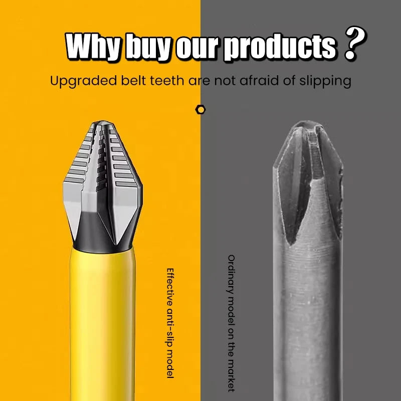 Anti-Slip and Shock-Proof Bits Screwdriver Bits High Hardness Strong Magnetic 25/50/65/70/90/150mm PH2 Screwdriver Set