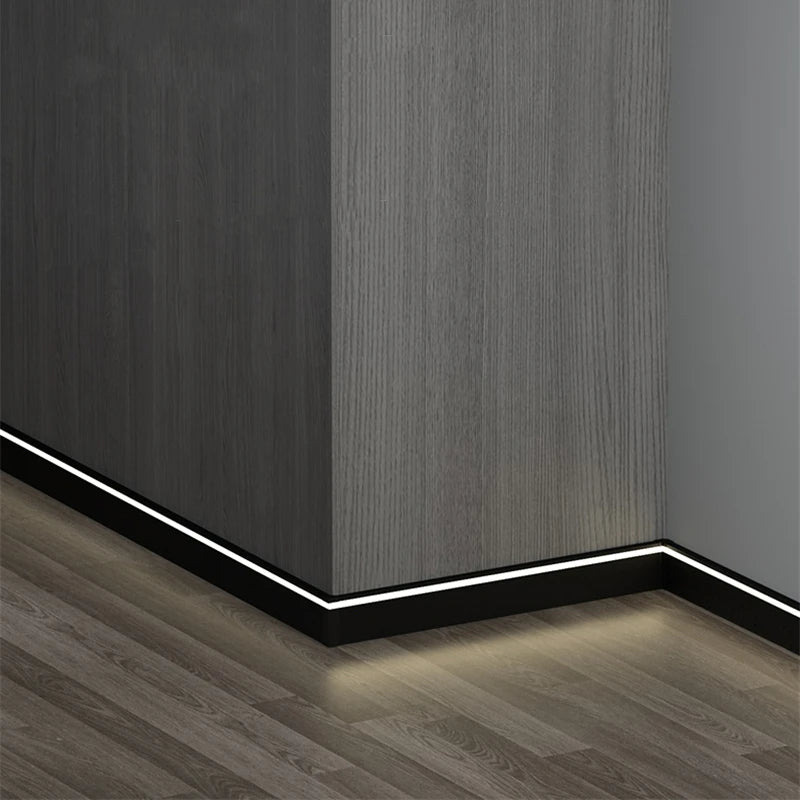 LED Aluminium Profile Baseboard 50/78mm 0.5M/1M Customized Hard Bar Light Suface Mounted Skirting Channel Linear Led lights