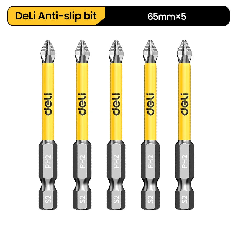 Anti-Slip and Shock-Proof Bits Screwdriver Bits High Hardness Strong Magnetic 25/50/65/70/90/150mm PH2 Screwdriver Set