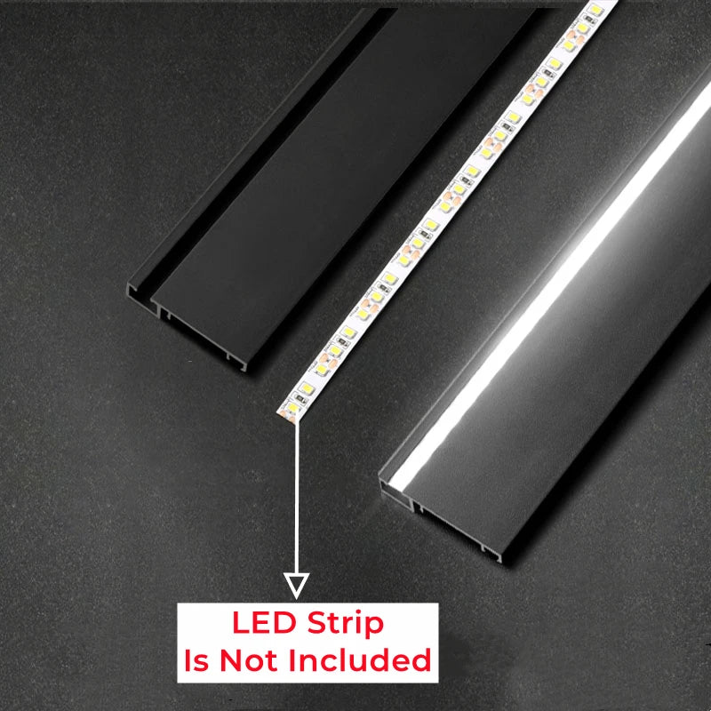 LED Aluminium Profile Baseboard 50/78mm 0.5M/1M Customized Hard Bar Light Suface Mounted Skirting Channel Linear Led lights