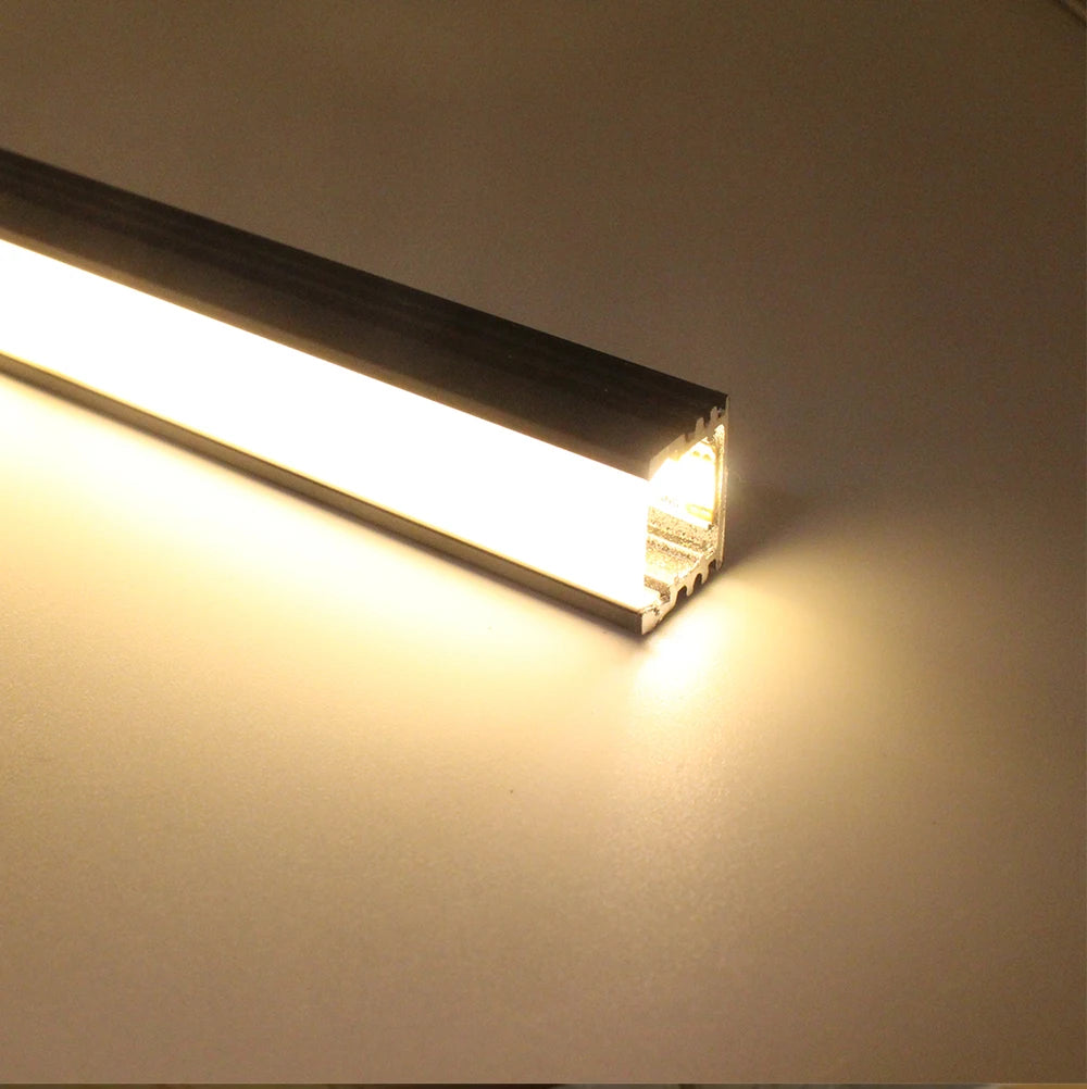 LED Strip Aluminum Profile 50CM Recessed Surface Mounted Aluminium Channel with Diffuser PC Cover for 8mm 10mm Linear Lighting