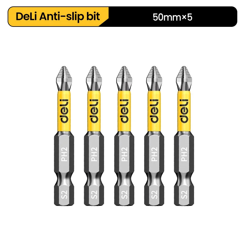 Anti-Slip and Shock-Proof Bits Screwdriver Bits High Hardness Strong Magnetic 25/50/65/70/90/150mm PH2 Screwdriver Set