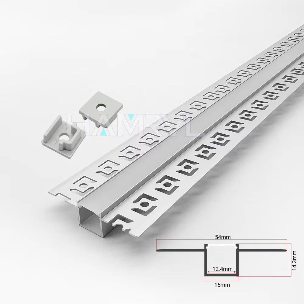 1-30PCS 0.5M/1M Efficient Aluminium LED Strip Light Embedded Installation Suitable for Ceiling and Wall lamps and lanterns