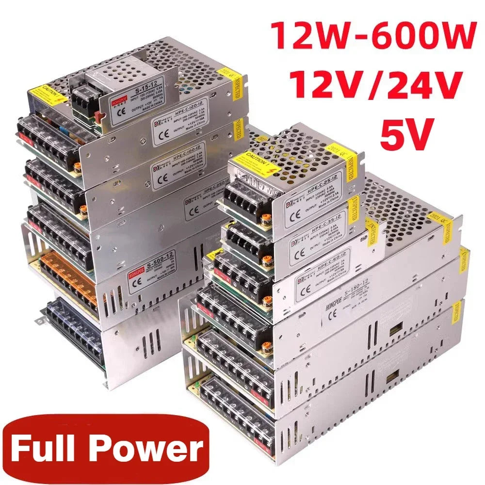 Transformers 220v 110v 12V 5V 24V Power Supply 5 12 24 36 V 1A 2A 3A 5A 6A 8A 10A 15A 20A Transformers For LED Driver LED Strip