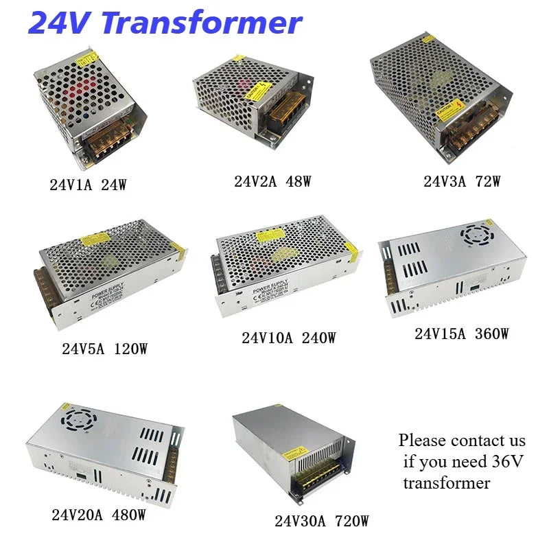Transformers 220v 110v 12V 5V 24V Power Supply 5 12 24 36 V 1A 2A 3A 5A 6A 8A 10A 15A 20A Transformers For LED Driver LED Strip