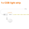 LED Acoustic Board Decorative COB Light Strip Touch Dimmable Wall Background Lamp Show Shelf Under Cabinet Bedroom Night Light