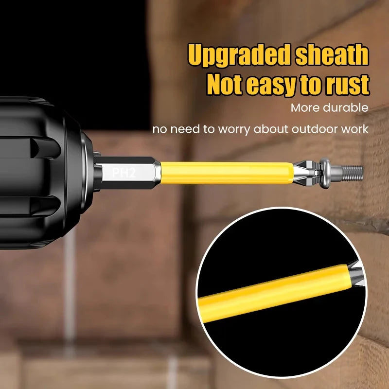 Anti-Slip and Shock-Proof Bits Screwdriver Bits High Hardness Strong Magnetic 25/50/65/70/90/150mm PH2 Screwdriver Set
