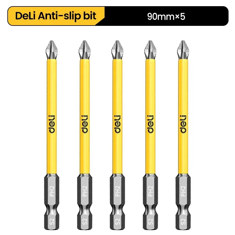 Anti-Slip and Shock-Proof Bits Screwdriver Bits High Hardness Strong Magnetic 25/50/65/70/90/150mm PH2 Screwdriver Set