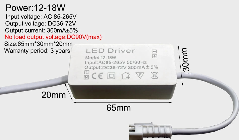 LED Driver 300mA 1W 3W 5W 7W 12W 18W 20W 25W 36W For LEDs Power Supply Unit AC85-265V Lighting Transformers For LED Power Lights